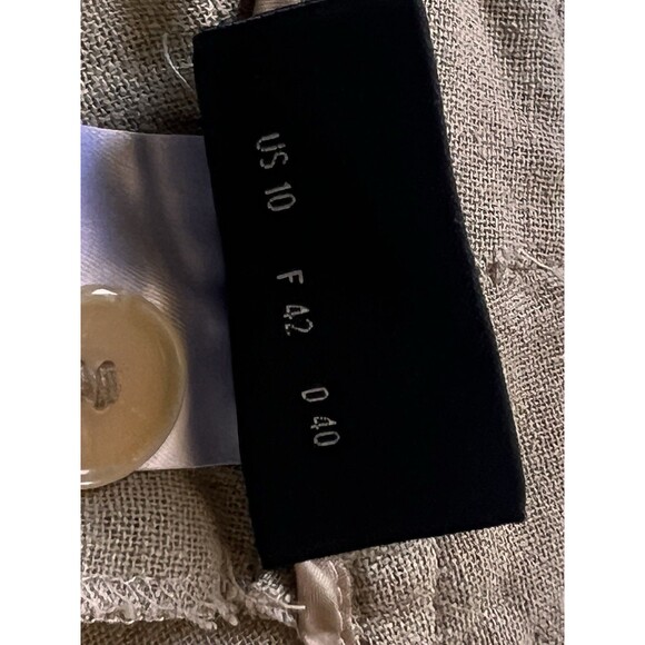 Akris Linen Pants Tan Switzerland Size 10 Wide Leg - Picture 4 of 15